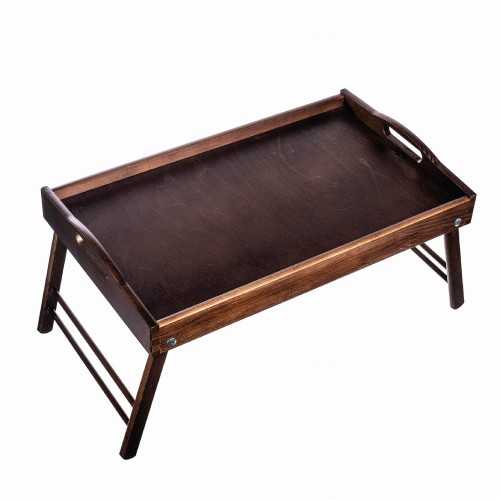 Taca śniadaniowa stolik CIEMNY BRĄZ