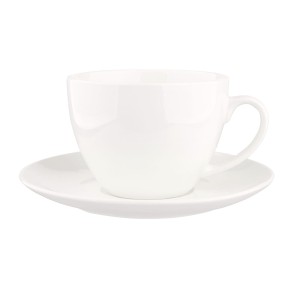 BELLA FILIŻANKA 200ML/SPODEK 15CM PORCELANA KREMOWA
